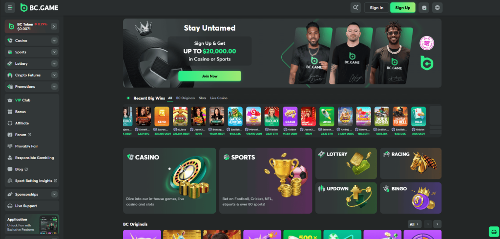 BC.GAME Casino screenshot