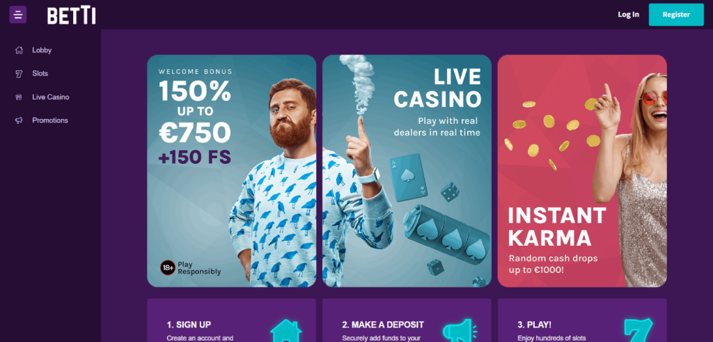 Betti Casino screenshot
