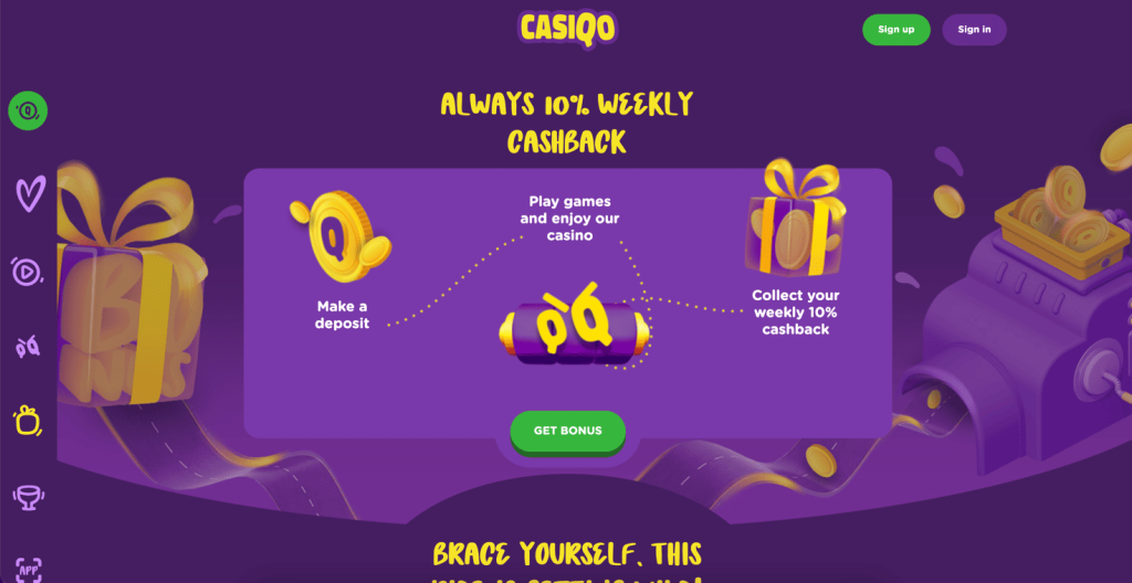 Casiqo Casino screenshot