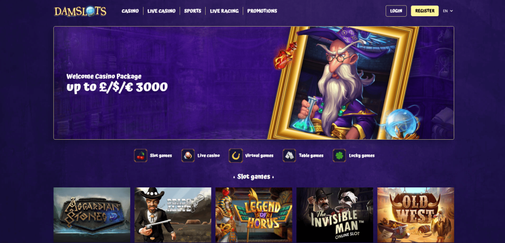 DamSlots Casino screenshot