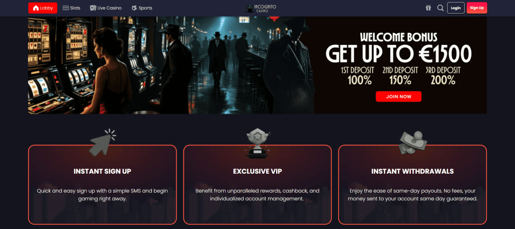Incognito Casino screenshot