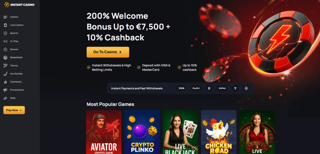 Instant Casino screenshot