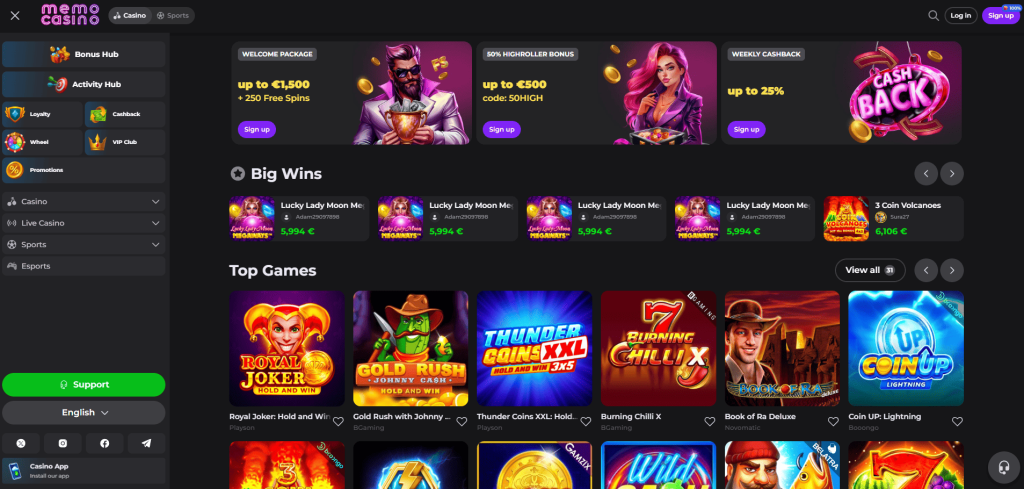 Memo Casino screenshot