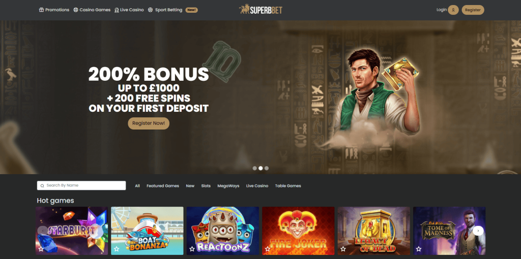 Superb Casino screenshot