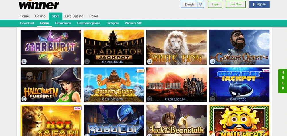 Winner Casino screenshot
